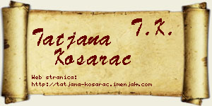 Tatjana Košarac vizit kartica